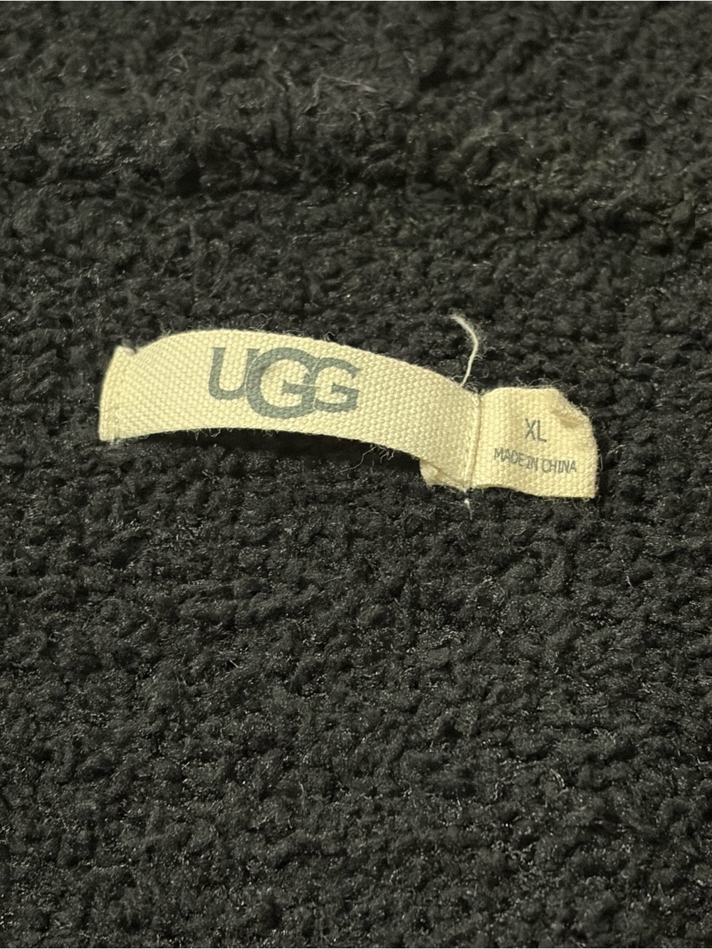 UGG Black Plush Teddy Hooded Long Coatigan - Picture 4 of 8